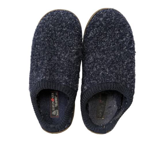 Haflinger Blue Wool Slippers 41 - Picture 1 of 8